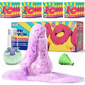 Bath Bomb Potions, 16 Pack Fizzy Bubble Bath Explosions, Cool Foam and Bubble Science Beaker for Bath, Fun Science & Magical Bath Time Buddy, Interactive Bath Bombs