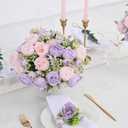MARTINE MALL 12 Packs Peonies Artificial Flowers, Pinkish-Purple Artificial Peonies, Silk Peonies Flowers Fake peonies Artificial Flowers Peonies Bouquet for Centerpiece Table Wedding Party Home Decor