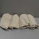 Smiry Waterproof Seat Covers for Dining Room Chairs Set of 4, Stretch Jacquard Removable Washable Chair Seat Slipcovers Protector, No Rear Covers, Beige