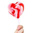 Swirl Multicolor Heart Lollipop, Heart Design, Party Bag Fillers, Individually Wrapped, 30-Pack