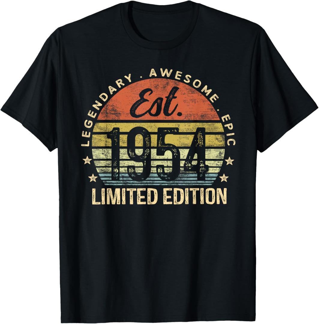 Est 1954 Limited Edition 71st Birthday Vintage 71 Year Old T-Shirt