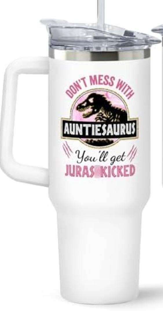 GINGULMINA Aunt Gifts from Niece, Nephew - Birthday, Mothers Day, Christmas Gifts for Aunt - Gift Ideas for Auntie, Aunty - Presents for Aunts, Promoted to Aunts - 40 Oz Stainless Steel Tumbler