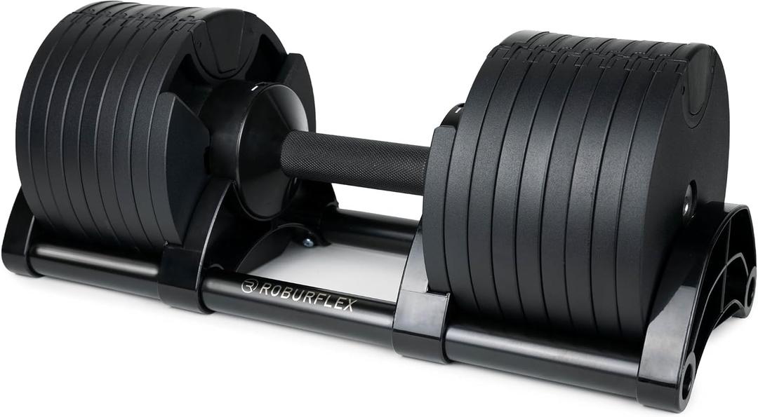 Adjustable Dumbbell (Single) 5-40/80lb, 5lb Increments, for Home Gym Fitness - Upto 20 weight settings