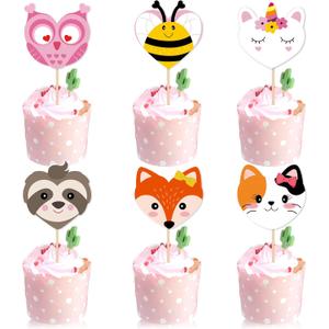 24 PCS Happy Valentine's Day Cupcake Toppers Valentines Day Cupcake Toppers Birthday Decorations Party Supplies Decorations Decor for Love Theme be Mine Wedding Engagement Bridal Shower