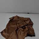 OYOANGLE Women's Plus Size Satin Wrap V Neck Sleeveless Blouse Asymmetrical Hem Elegant Work Office Tank Tops (Brown), Large Plus
