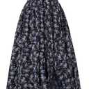 Floral Corset Dress Sundress 2025 Summer Floral Chiffon Dresses for Women Blue S