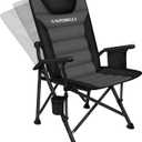 Supperella Movable Backrest Camping Chair for Adults with Cup Holder Folding Lawn Chairs for Outdoor Activities, Sports, Travel & Picnic, High Back