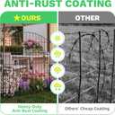Toolterritary 10 Panels Arched No Dig Decorative Garden Fence, 40in(H) x 26ft(L) Dog Fence Outdoor for Yard, Rustproof Metal Garden Fence Animal Barrier for Dogs, Rabbits, Patio & Flower Bed