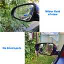 2 Pack Blind Spot Mirrors For Cars Rectangle Glass Frameless Convex Wide Angle Rearview Blindspot Car Mirror Adjustable Car Auxiliary Mirrors For Universal Cars Truck Glass, Silver, 1.1438.43Inches