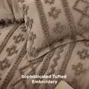 Bedsure Boho Comforter Set King, Bedroom Decor Bedding Set Light Brown,  comforter (104" x 90") and 2 pillow shams (20" x 36" + 2")
