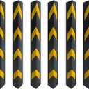 27" Rubber Garage Wall Protector Corner Guard for Parking Lot Warehouse Edge, 6 Packs