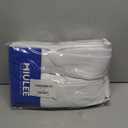 MIULEE White Pinch Pleated 100% Blackout Linen Curtains 108 Inch Long 2 Panels Set, Black Out Memory Trained Pleat Curtains Light Blocking Room Darkening Drapes for Bedroom Living Room Window