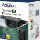 Aqueon QuietFlow 10 E Internal Aquarium Fish Tank Power Filter, Small, For Up To 10 Gallon Fish Tanks