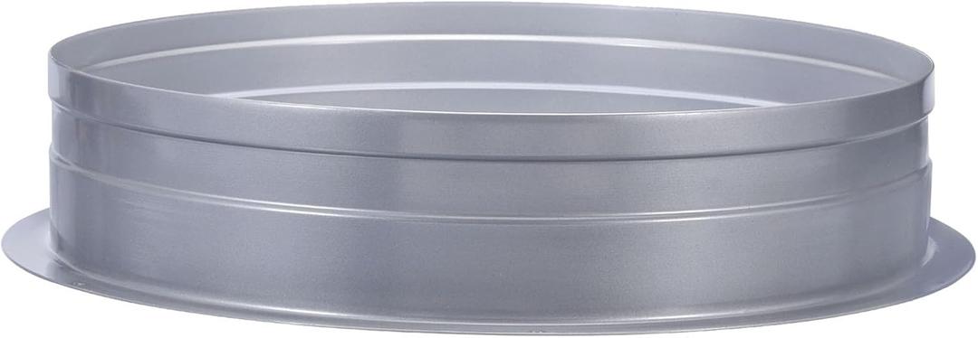 PATIKIL 12 Inch Duct Connector Flange, Metal Straight Pipe Exhaust Hose Flange for Heating Cooling Ventilation HVAC System