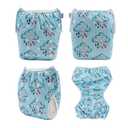 Babygoal Baby Girl and Boy Swim Diapers, Reusable Adjustable Washable One Size Fits 0-8M Baby Gifts and Swimming Lessons 3 Pack 3SD25, S