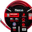 Flexon FA58100CN Farm and Ranch Garden Hose, 100 ft, Red