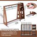Wooden Walnut Gun Rack with Holder, Indoor Floor Standing Rifle Rack, 
Product Dimensions	32.68"D x 12.2"W x 5.31"H