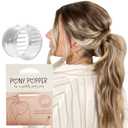 Pony Popper Clip High Ponytail Holder for Full, Voluminous Styles, Versatile Accessory for All Hair Types, Ponytail Volumizer for Thick & Long Hair, Fancy Accessories for Women, Clear Pony Popper