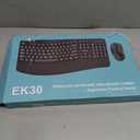 Wireless Keyboard and Mouse Combo,2.4G Full Size Wave Keys Ergonomic Keyboard with Wrist Rest for Natural Typing, 3 DPI Adjustable Ergonomic Silent Mouse for Computer/Laptop/Windows/Mac (Black)