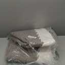 OIAHOMY 90L Blanket Basket for Living Room, Large Basket 23" x 23" x 13" with Handle, Laundry Hamper for Blankets, Pillows, Toy Storage for Kids, Dogs - Brown & White