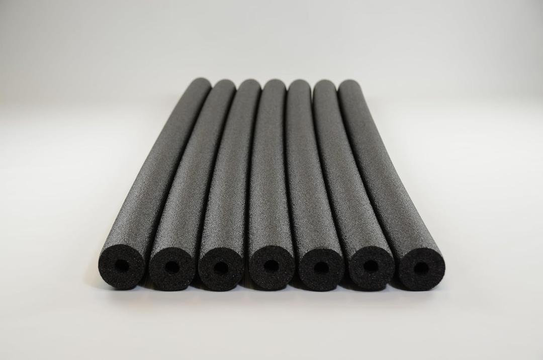 Pool Swim Noodle, FixFind 12 Pack 1,5 Inch Hollow Foam Pool Swim Noodle, Bright Foam Noodles for Swimming, Floating and Craft Projects (Black)