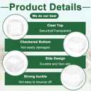 100 Pack Clear Clamshell Food Containers, Disposable Food Containers with Lids, 6 x 6 Inch Hinged Plastic To Go Containers for Dessert, Cake, Salad, Bakery Supplies - With sealing sticker