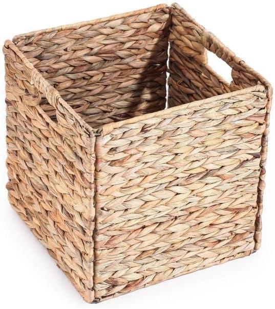  Water Hyacinth Handwoven Storage Basket Decorative Accessory Set 4-Piece