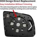Driver Left Side Mirror Replacement for Toyota Sequoia 2008-2017, for Toyota Tundra 2007 2008 2009 2010 2011 2012 2013 2014 2015 2016 2017 2018 2019 2020 Rear view Mirrors Glass with Heated