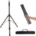 Soonpho Portable Stand for Light Carbon Fiber Adjustable 8.5ft Travel Light Stand with 180Reversible Leg,1/4"-3/8" Light Stand Adapter Lighting Tripod Stand Maximum Height 102"/260cm for Flash