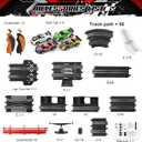 3 IN 1 Slot Car Race Track Sets with 4 High Speed Slot Cars, Electric Race Car Track Include Circular Overpass Flash Tracks, 1:43 Remote Control Track Car Game Toys Gifts for Adults Boys Ages 6 7 8-12