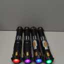 4 Pack Light up Sword Saber with FX Sound (on-Off Control) and Full Retractable Handle, 4 Colors LED Glow in The Dark Toy for Kids Adult