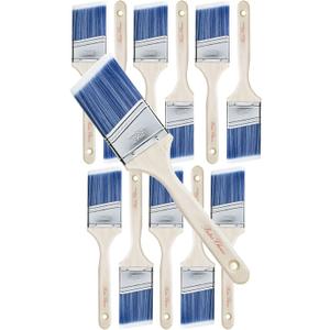 Bates- Paint Brushes, 2.5-Inch, 12 Pack, Angle Brushes, Treated Wood Handle, Wall Paint Brushes for Walls, Stain Brush, Furniture Paint Brush, Paint Brushes for Painting Walls, Painting Brush