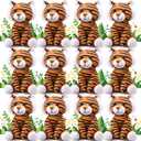 Blueweenly 12 Pieces Tiger Stuffed Animal 6 Inch Sitting Tiger Plush Toys Lifelike and Cute Animal Dolls Gifts for Boys and Girls Birthday Favors Forest Gifts Party Decor(Classic)