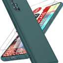 LeYi for Samsung-A71-5G-Phone Case: / Samsung A71 Case with 2Pcs Tempered Glass Screen Protector, Full-Body Shockproof Protective Case for Galaxy A 71, Green