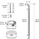 ZUEXT 2 Pack 36 Inch Extra Long Brushed Nickel Anti Slip Safety Grab Bars