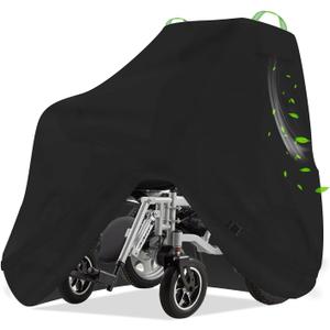 Power Chair Cover, 600D Heavy Duty Waterproof Protection Cover for Power Chairs, Black (112*58*96.5CM)