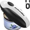 Rechargeable Electric Can Opener for Kitchen for Seniors- One Touch Automatic Can Opener, Battery Operated, Cordless, Hand free, Smooth Edge, Fits Most Can Sizes