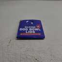 IMPRESA Silicone Dog Bowl Covers - Airtight & Watertight Lids for Dog Bowls - Dishwasher-Safe Silicone Lid - 8-Inch, White & Black, Pack of 2