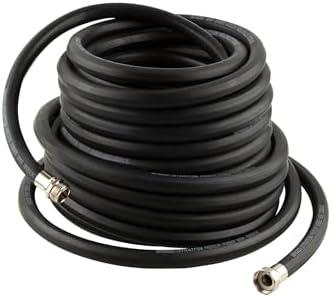 75-Foot Premium Heavy-Duty Rubber Garden Hose, Brass