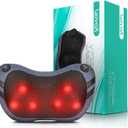 VOYOR-HEALTH Shiatsu Neck and Back Massager with Heat - 3D Kneading Deep Tissue Massage Pillow for Lower Back, Shoulder, Calf, Foot, Use at Home, Car, Office (Pale Blue)