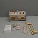 Joyreal Wooden Montessori Toys for 1 Year Old - Hammering Pounding Toy with Xylophone & Fishing Game - Educational Toddler Activities for 1 2 3 Year Old Christmas Birthday Gifts (Neutral)