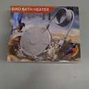 Bird Bath Heater for Outdoors in Winter, 120W Birdbath Heaters for Outdoor Bird Bath Deicer Pond De-icer with Thermostatically Control, Heated Bird Bath Water Heater for Bird Chicken Livestock (White)