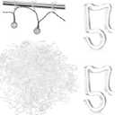 Marsui 240 Pieces Christmas Light Clips Outdoor Gutter Hooks Weatherproof String Light Hangers for Halloween Xmas Holiday Decorations (Clear)