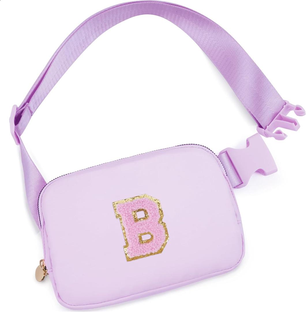 Uygafly Birthday Gifts for 6 7 8 9 10 11 12 13 Year Old Girls,Fanny Pack Belt Bag Crossbody Bags for Women Girls Kids,Fashion Waist Packs Cute Teen Trendy Stuff Travel Essentials | Lavender,B