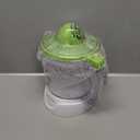 Proctor Silex Electric Citrus Juicer Machine, Large 34 oz. Pitcher, Pressure Activated, 2 Reamers for Big and Small Fruit, Pulp Control, for Orange, Lemon, Grapefruit Juice, White & Green (66340)