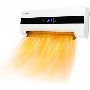 1500W Space Heaters for Indoor Use with Remote Control, PTC Ceramic Fast Heating Wall Heater, Digital Display, Energy Efficient, Adjustable Temperature Room Heater for Home, Office, Bedroom