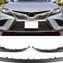 Front Bumper Lower Grille Trim Molding 3Pcs For Toyota Camry SE XSE 2018 2019 2020 8TH Front Lower Bumper Trim Middle & Left Driver & Right Passenger Side 5312206040 (Matte Black)