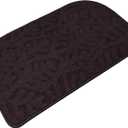 TOONOW Indoor Doormats Front Door Mat,32 "x17, Low-Profile Machine Washable Kitchen Rug, Absorbent Mud Half Round Entrance Mat for Outdoors, Entryway, Patio, Bedroom,Purple