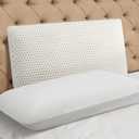 100% Natural Talalay Latex Pillow Sleeping Bed Pillows, Extra Soft Luxury Queen Pillow, Perfectly Aligns for Side/Back Pain, Stomach, Neck, Removable Breathable Cotton Cover Standard (Extra Soft)