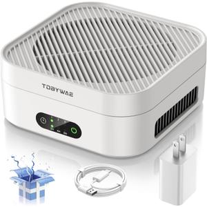 Air Purifiers for Home  True HEPA Air Purifier for Pets, Smoke & Allergies | 600 Sq Ft Coverage | Ultra-Quiet & Portable Small Air Purifier for Bedroom/Travel/Desk/Office/RV (1 Pack, Cream White)